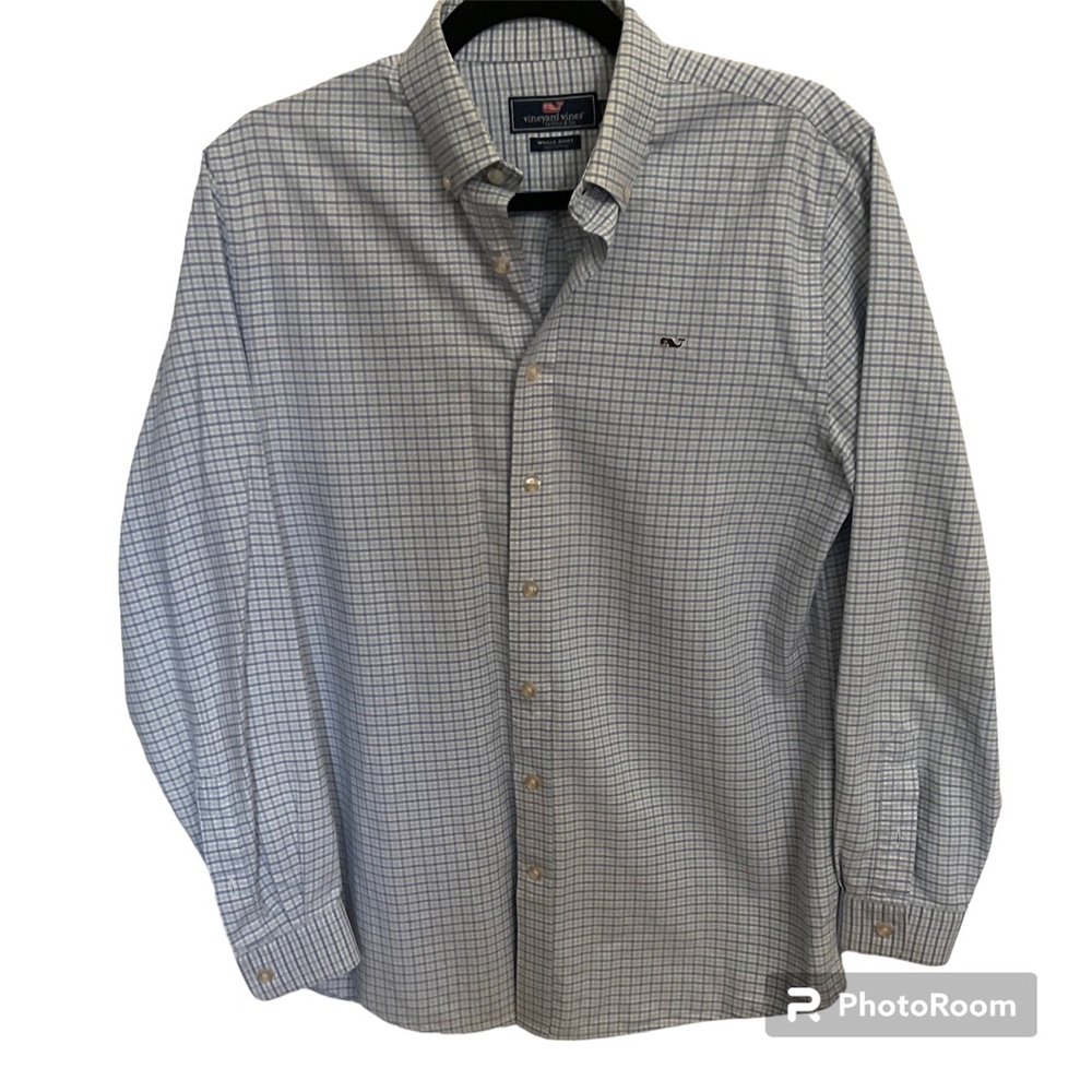 VINEYARD VINES Plaid Oxford WHALE Shirt By Shep & Ian Size XL 18